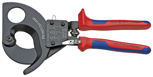 Knipex kabelschaar (ratelprincipe) met meer-componentengrepen 280 mm - 9531280