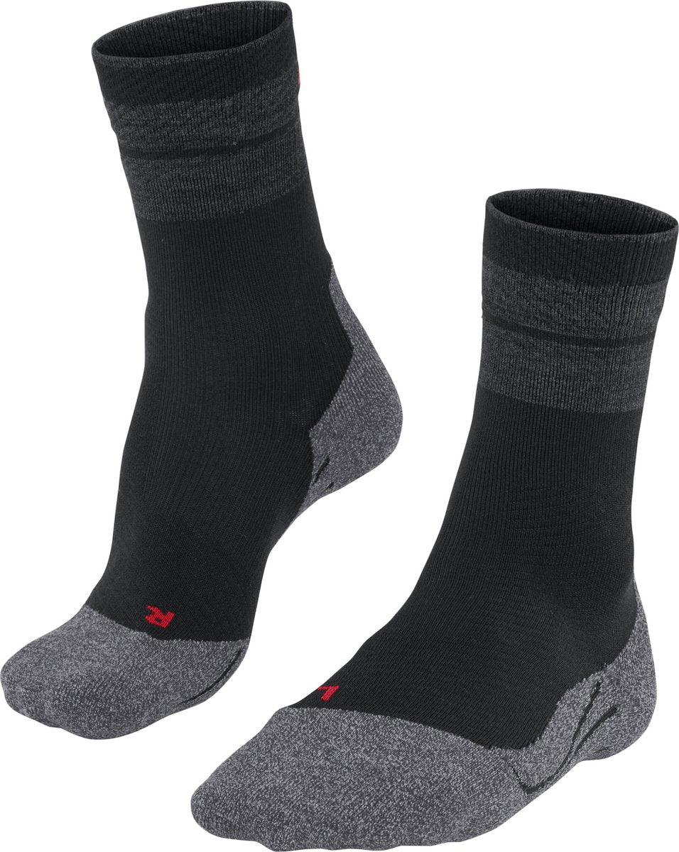 Falke tk stabilizing anti-blaar dik wol functioneel materiaal wandelsokken dames zwart - maat 37-38