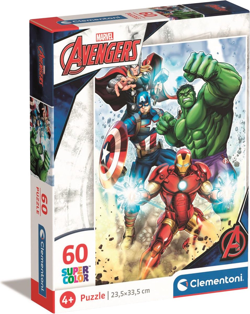 Clementoni legpuzzel super kleur marvel avengers, 60st.