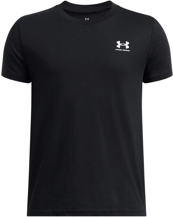 Under armour ua b sportstyle lc ss unisex sportshirt - zwart - wit 164