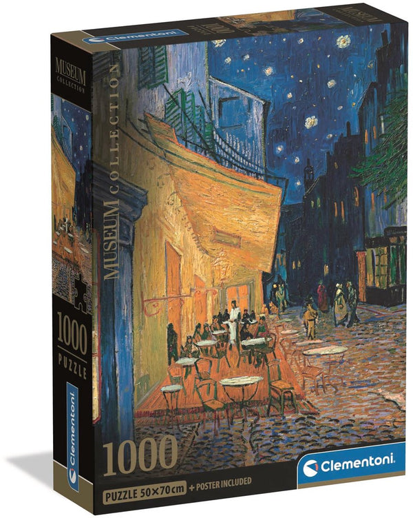 Clementoni - puzzel - 1000 stukjes - cafã© terrace van van gogh - puzzel voor volwassenen