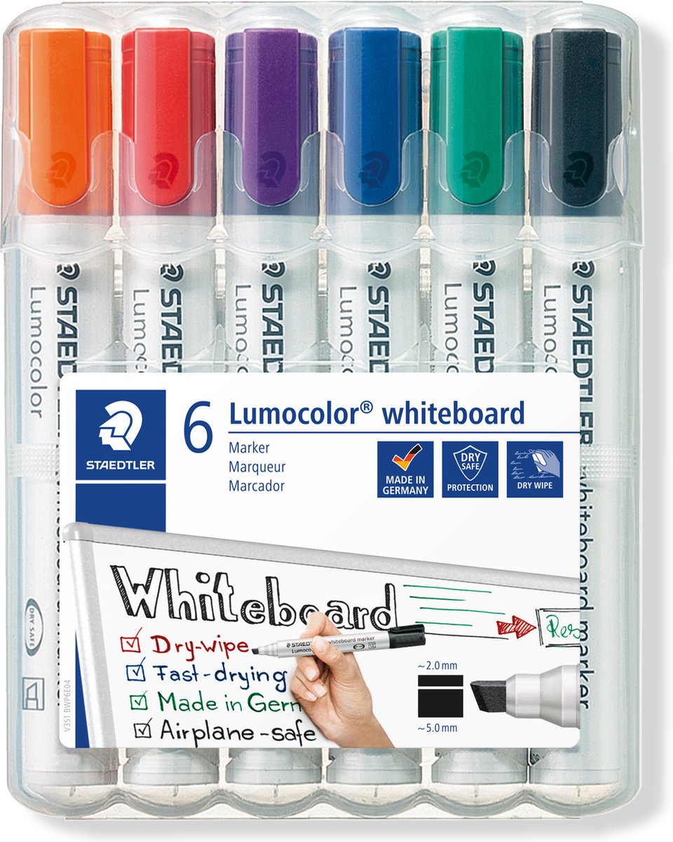 Staedtler lumocolor whiteboard marker - box 6 st