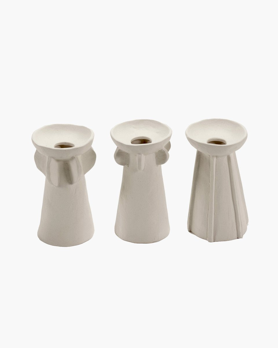 Serax - marie michielssen marie - vaas assortiment - beige - 8 ø - h 14cm - 3 stuks