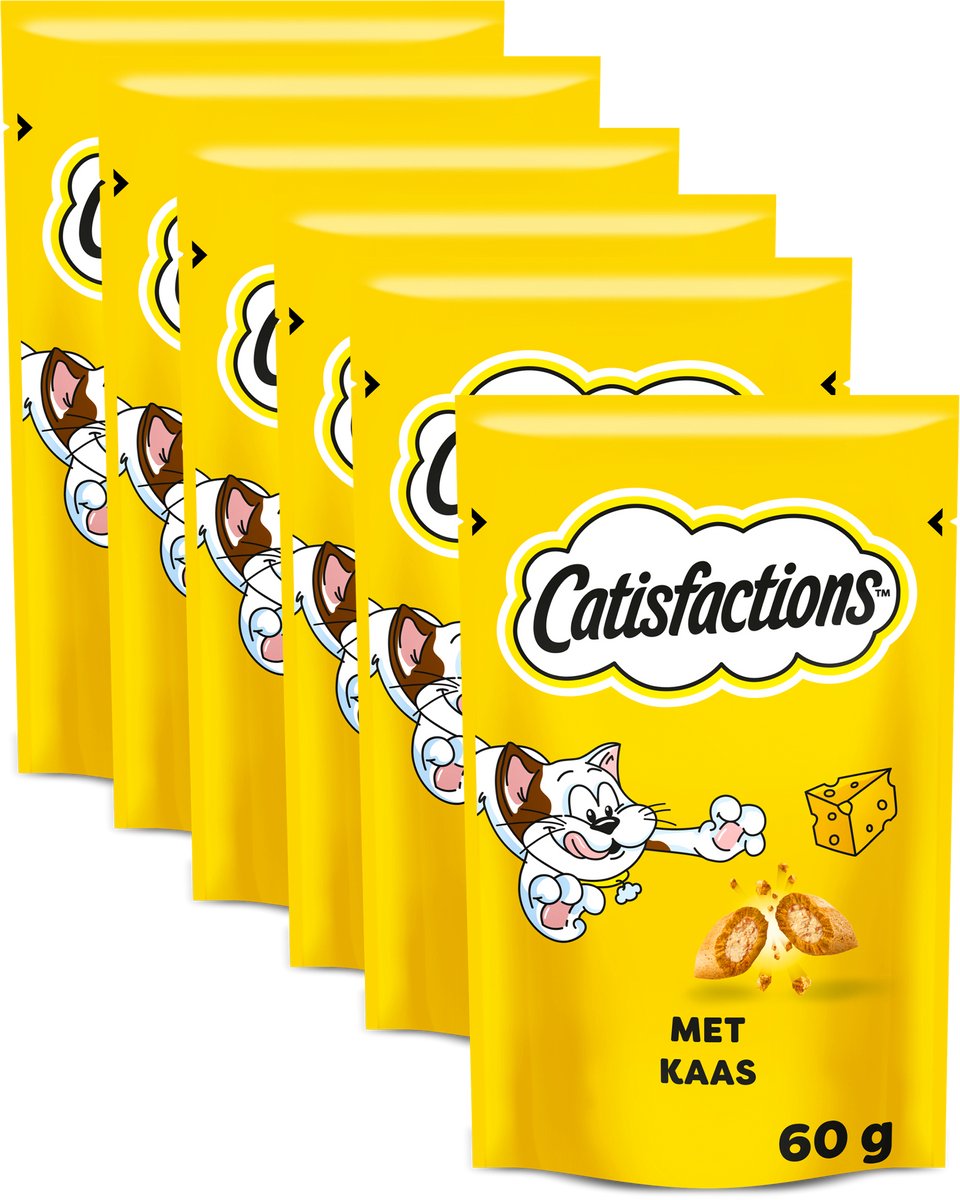 Catisfactions snacks - kattensnoepjes - kaas - 6x60g