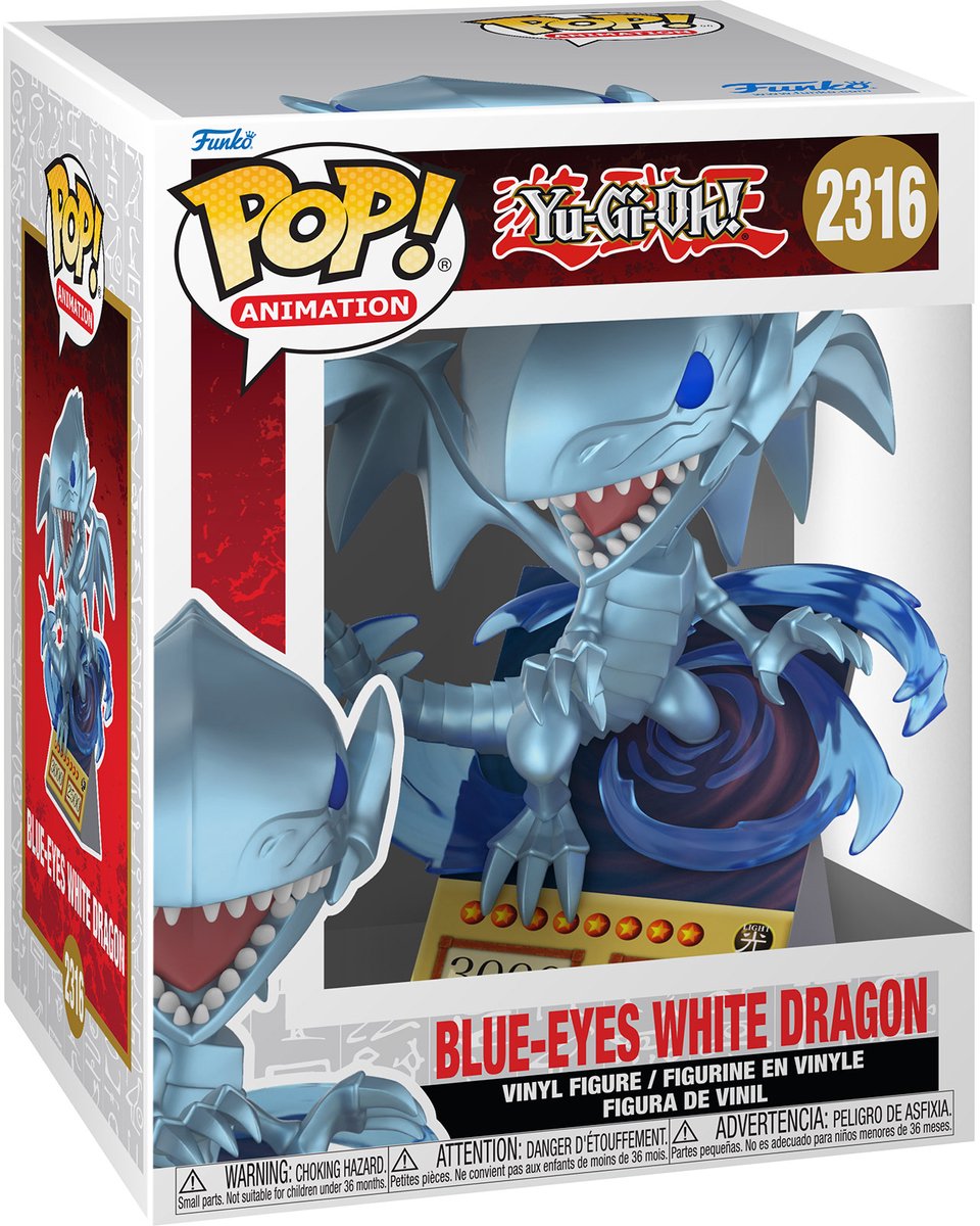 Funko yu-gi-oh! blue-eyes white dragon (pop! animation) vinylfiguur 2316 unisex pop! - neutraal - standard