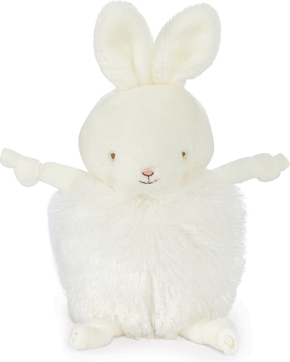 Bunnies by the bay roly poly bun bun knuffel - knuffeldier - geborduurde details - konijn - 13 cm - wit