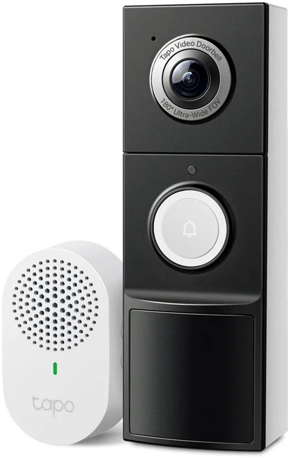 Tp-link tapo d235 video deurbel met chime - 2k 5mp - 180° groothoek - 4:3 head-to-toe beeld - kleur nachtzicht - ai-pakketdetectie - 210 dagen batterij - batterij bedraad - ip66 - compatibel met alexa en google assistant