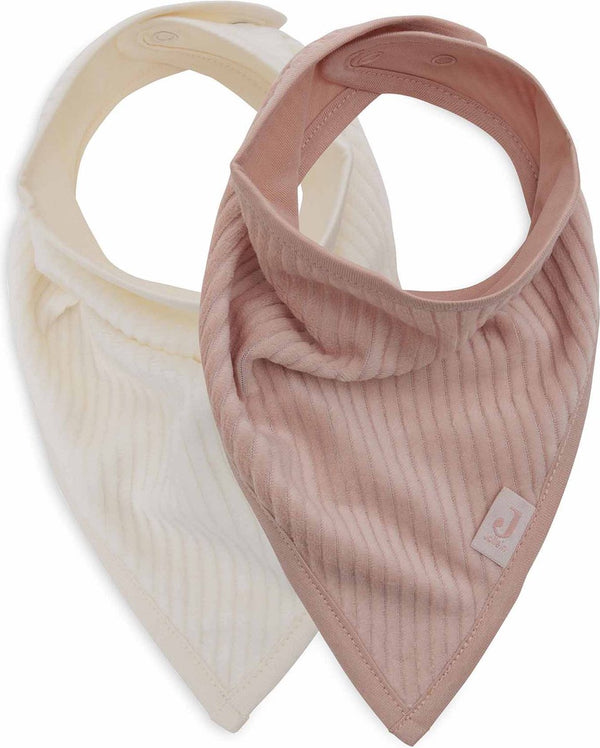 Jollein slab bandana velvet rib wild rose ivory (2pack)