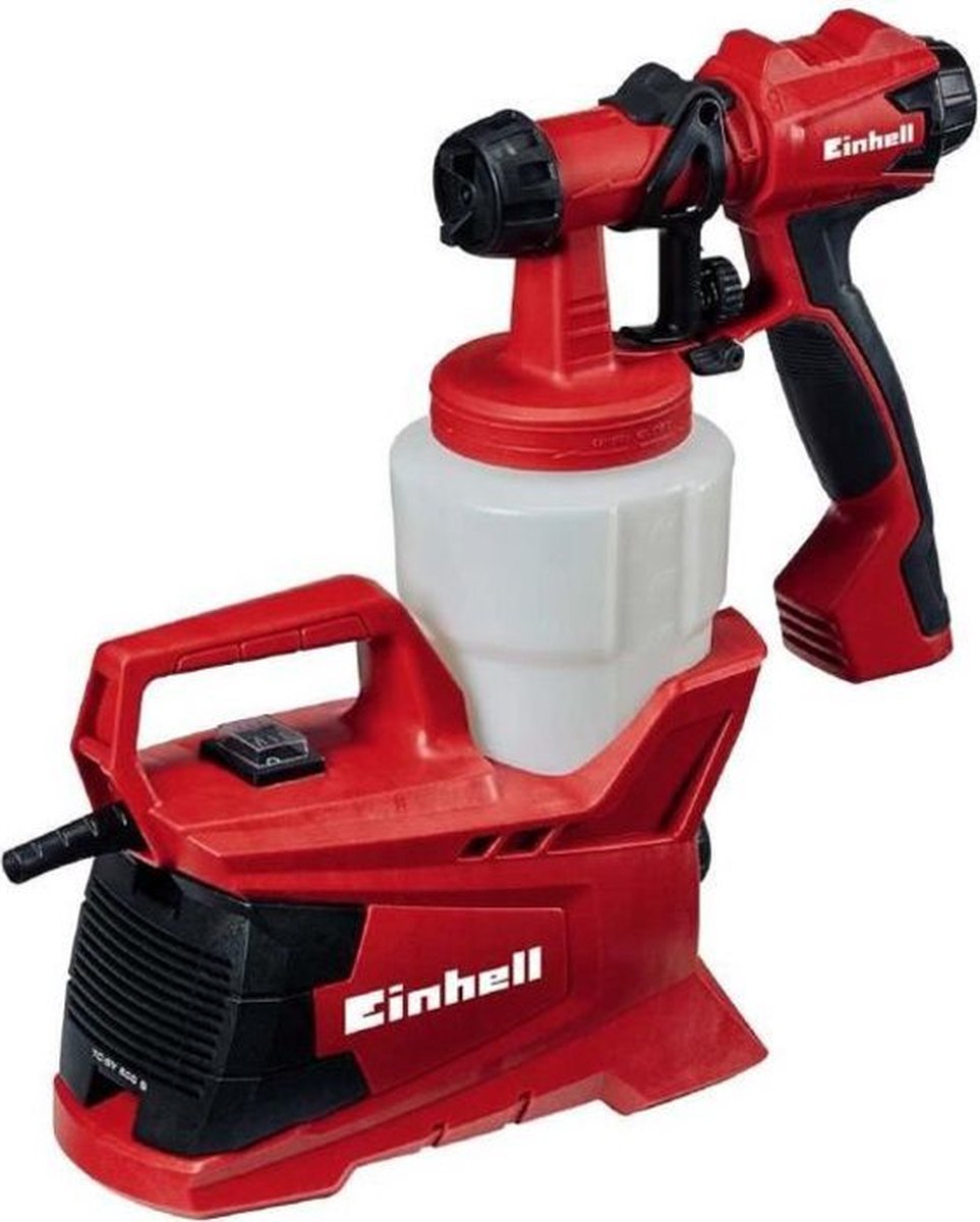 Einhell elektrische verfspuit tc-sy 600 s - 600 w - 800 ml - voor vernissen, beglazingen en binnenmuurverven