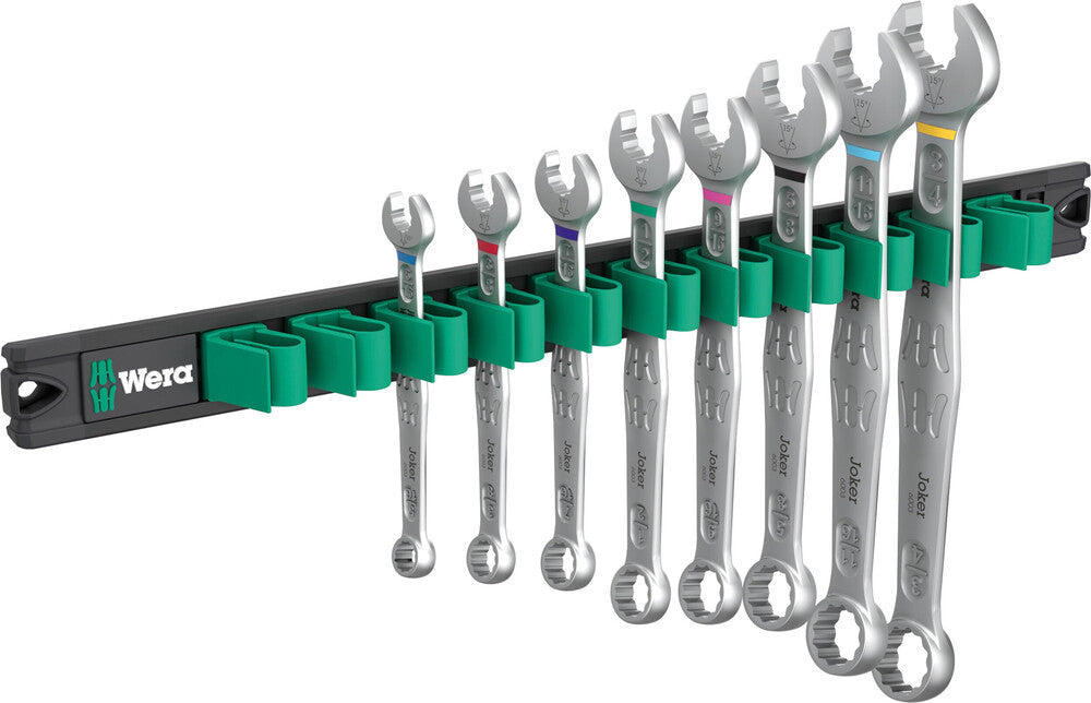 Wera 9642 magneetstrip 6003 joker imperial 1 ringsteeksleutelset moersleutel (inch, 8‑delig)