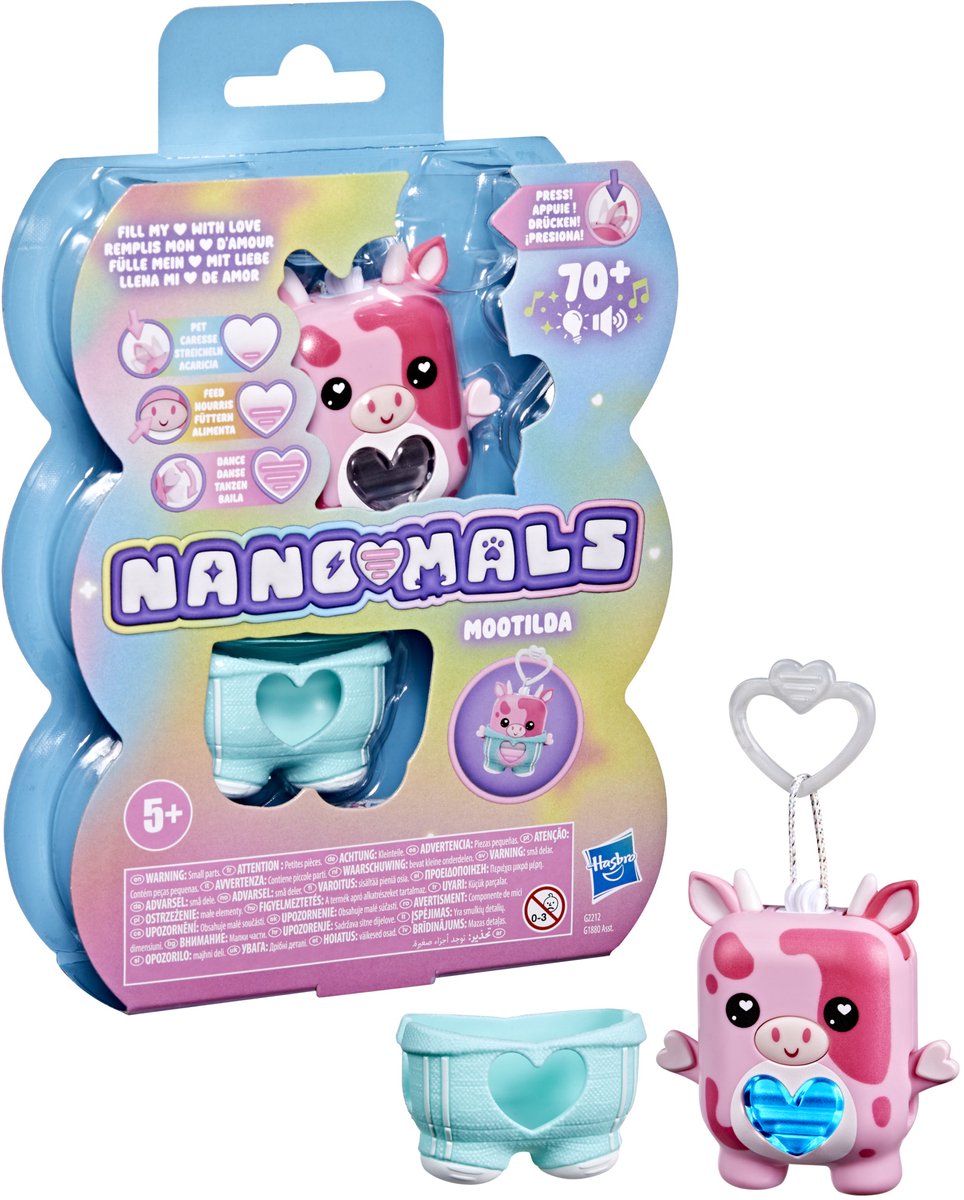 Hasbro nanomals mootilda de roze koe.