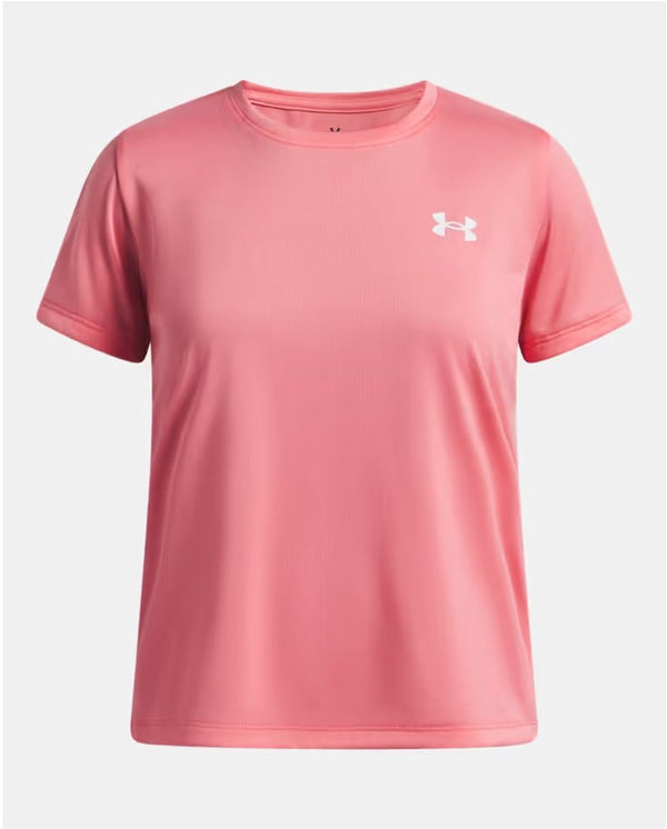 Under armour ua tech ssc-pnk meisjes sportshirt - bittersweet roze - wit