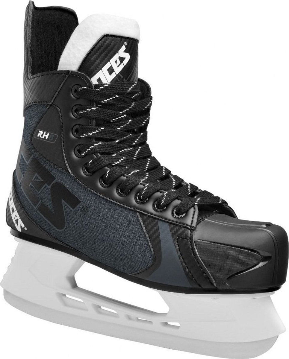 Roces – rh 6 – ijshockeyschaatsen – schaatsen heren – zwart wit – high support enkelcup comfortvoering – maat eu 47