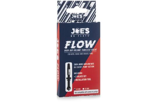 Joe's no flats - tubeless ventiel flow hoog luchtvolume 45mm 2 stuks