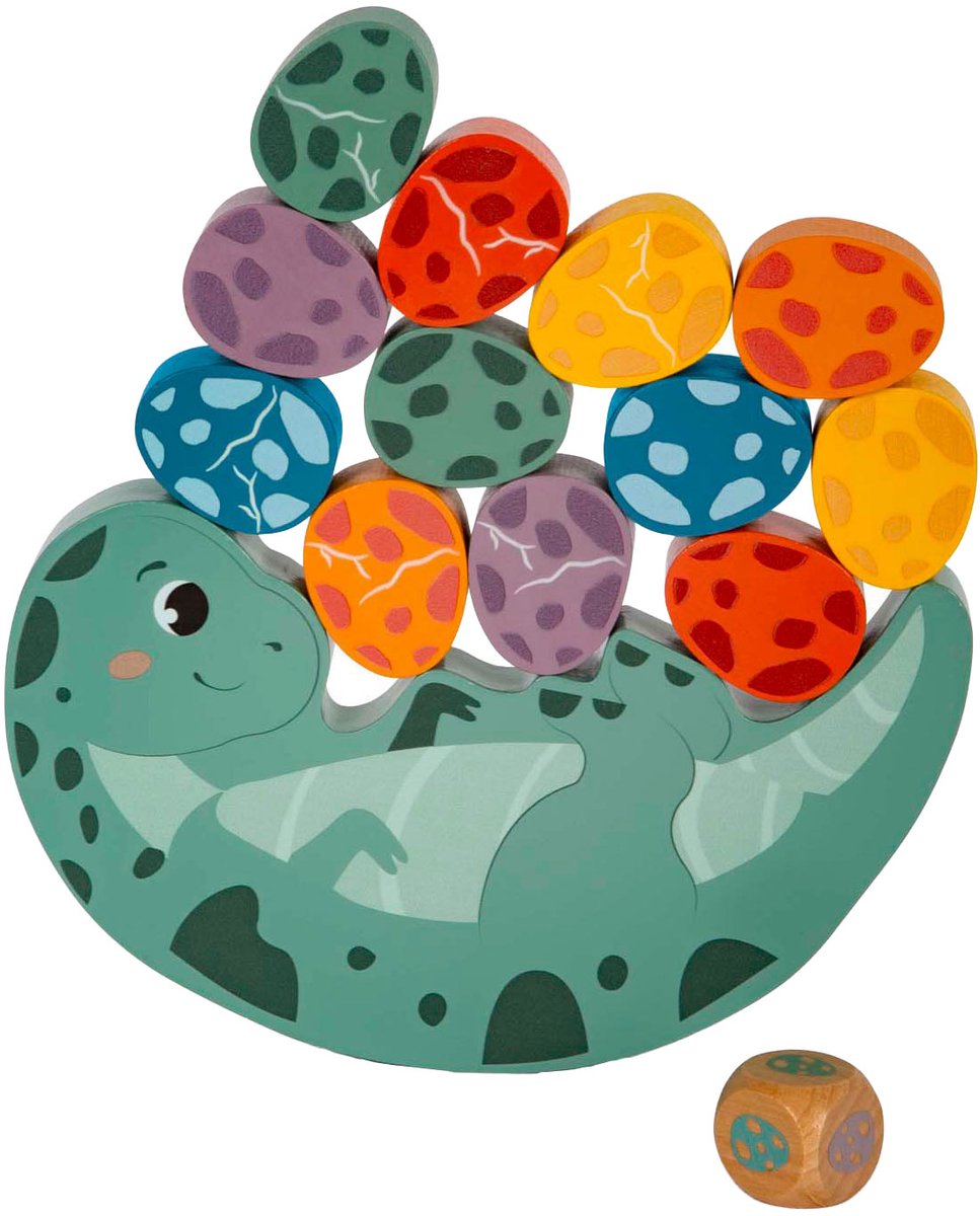 Kleine voet - Houten balansspel dino, 14dlg.