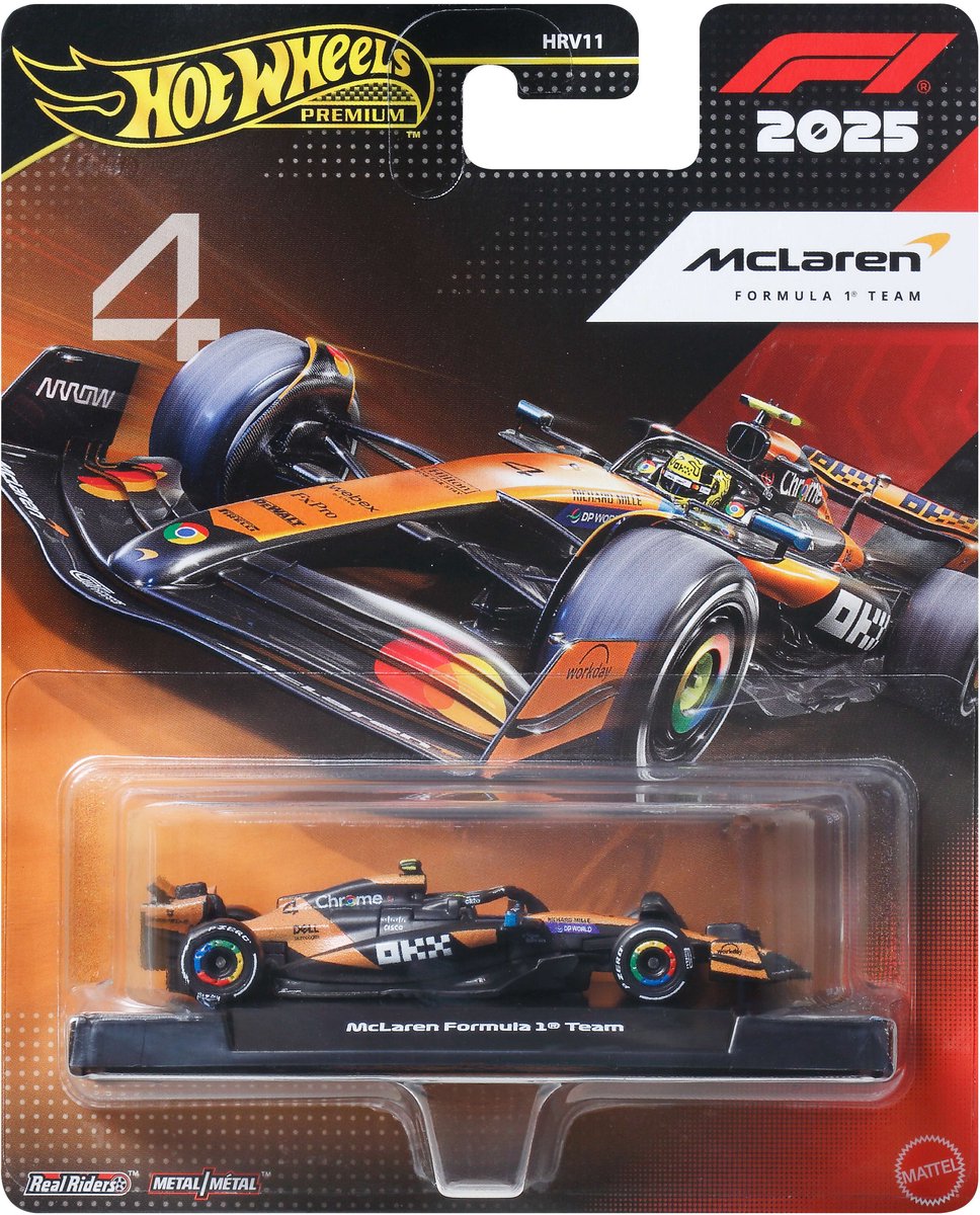 Hot wheels premium formula 1 mclaren team - lando norris
