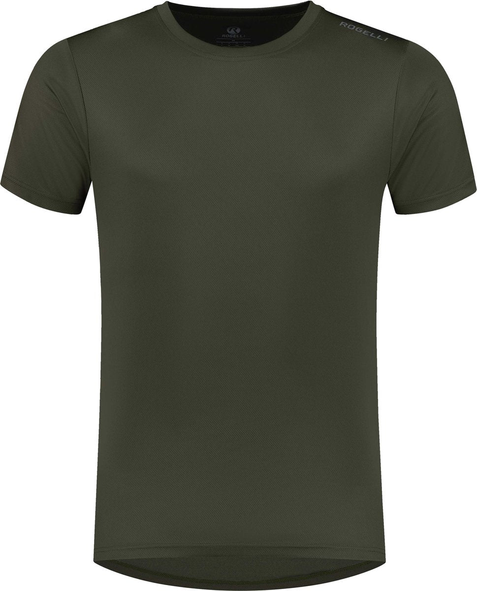 Rogelli promo hardloopshirt heren - korte mouwen - legergroen - m