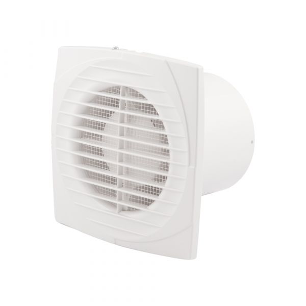 Badkamerventilator smart + timer 100 mm.