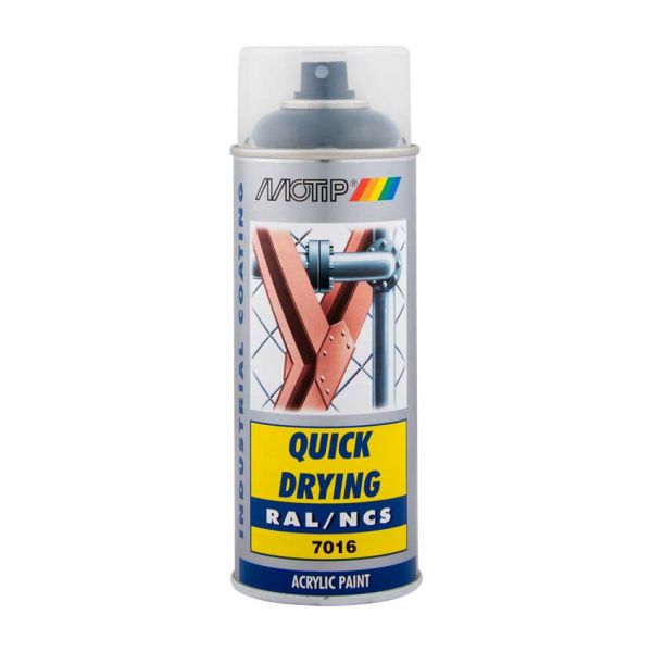 Industrieel RAL7016, 400 ml. Motip