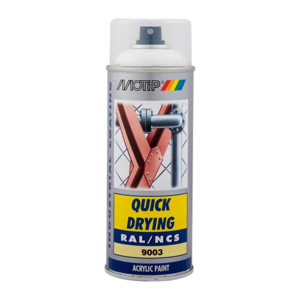 Industrieel RAL9003 400ml. Motip