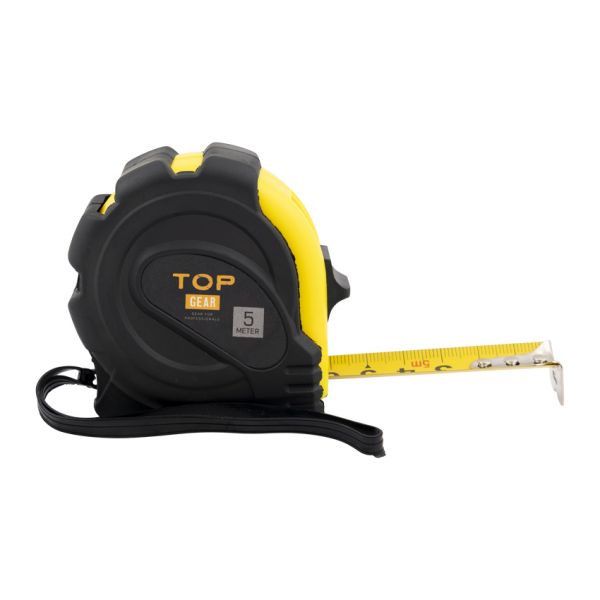 Topgear rolbandmaat 5 mtr. rubber grip