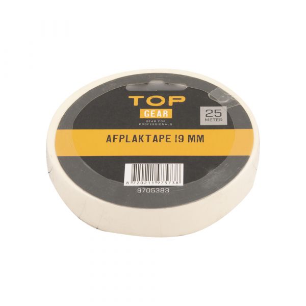 Topgear afplaktape, 19 mm x 25 meter