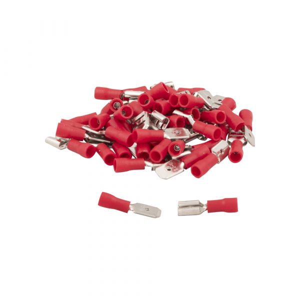 TOPGEAR Cosse de câble mv 50 pcs rouge