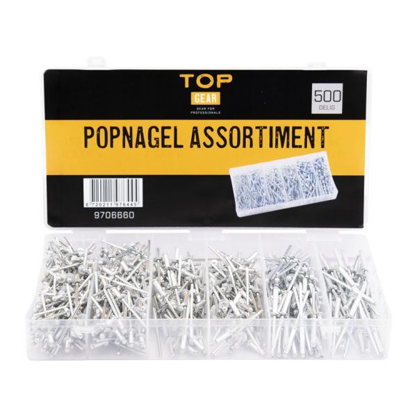 TOPGEAR Assortiment de rivets aveugles 500 pièces