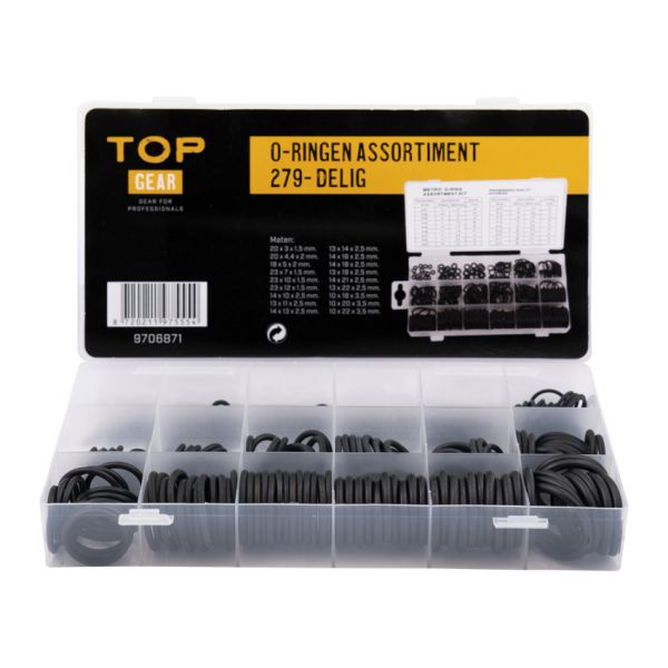 Assortiment de joints toriques TOPGEAR 279 pièces
