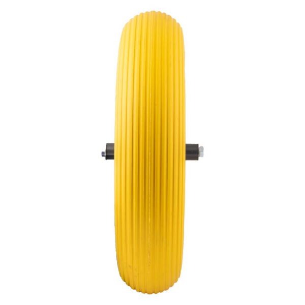 Roue de brouette 4.00-8 pu plastique jaune