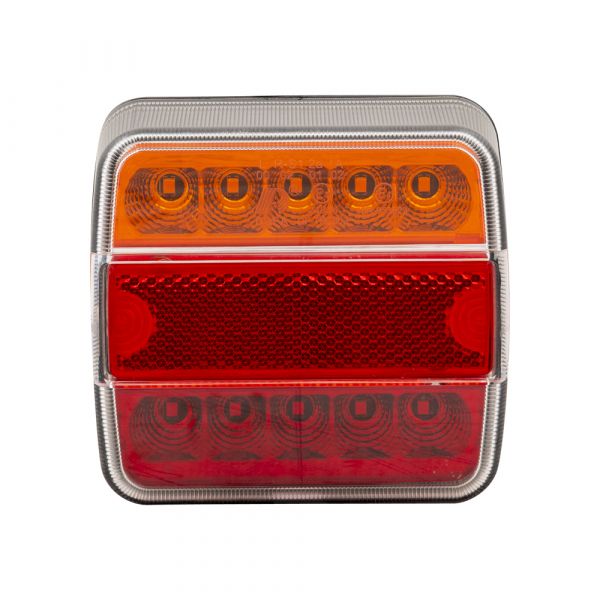 Trailergear achterlicht 10x10cm. led kleur