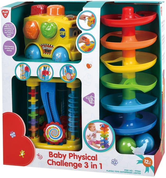 Playgo baby speelset 3 delig in vrolijke kleuren