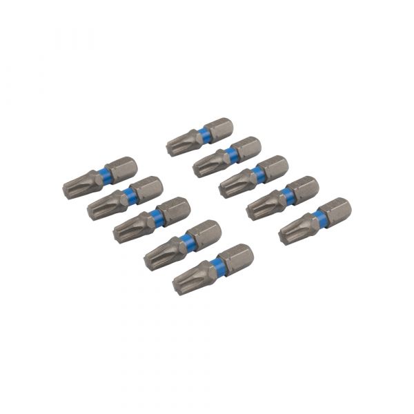 Screwdriver bit 25 mm TX-30 blue 10x