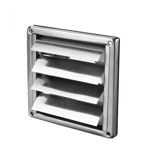 Haan met lamellen RVS 185x185mm 125 mm