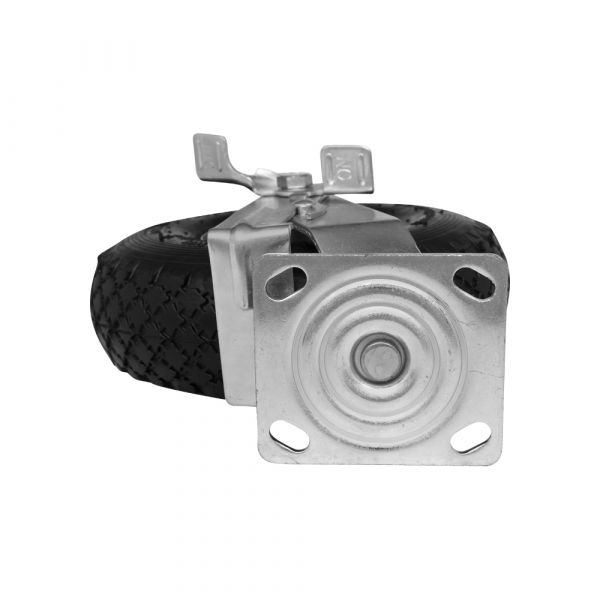 Roue pivotante + frein Pneumatique 300x4