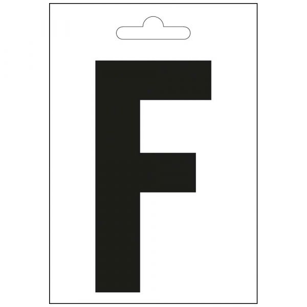 Nautische letter f zwart 100 mm.