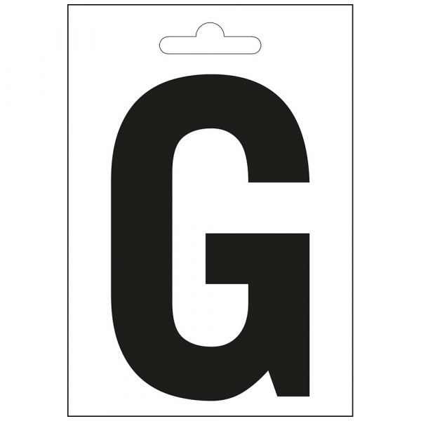 Nautische letter g zwart 100 mm.