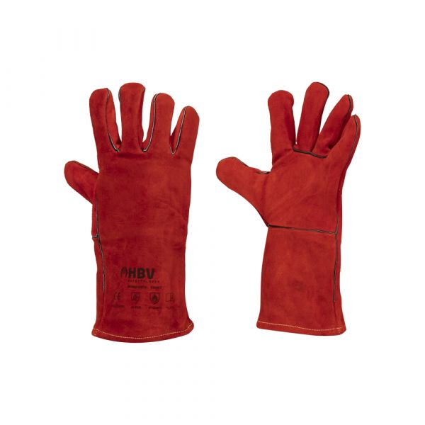 Lashandschoenen rood pro 36 cm