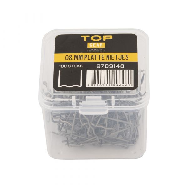Topgear 08.mm platte nietjes voor kunststof laspistool