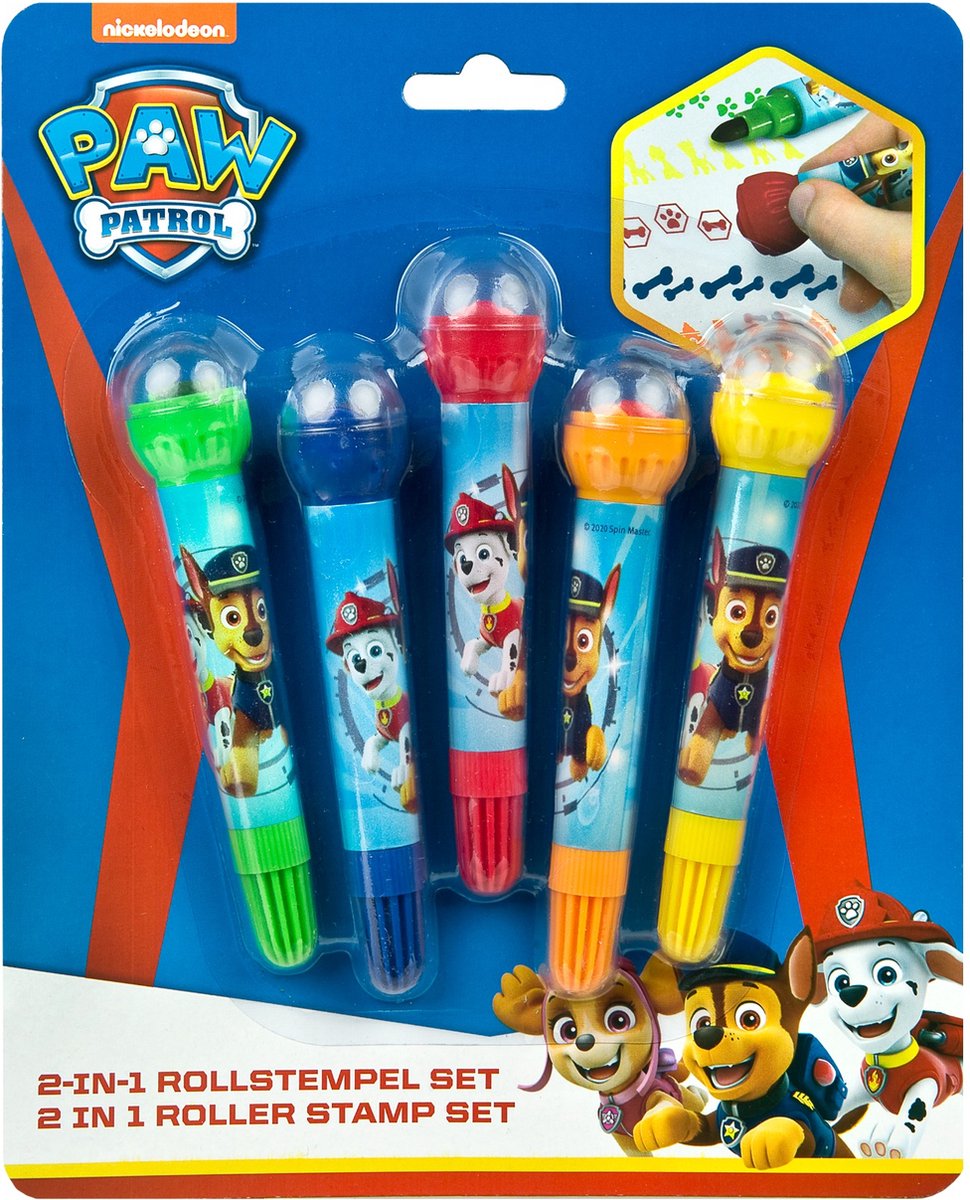 Undercover paw patrol stempelstiften set - creatief speelgoed voor kinderen.