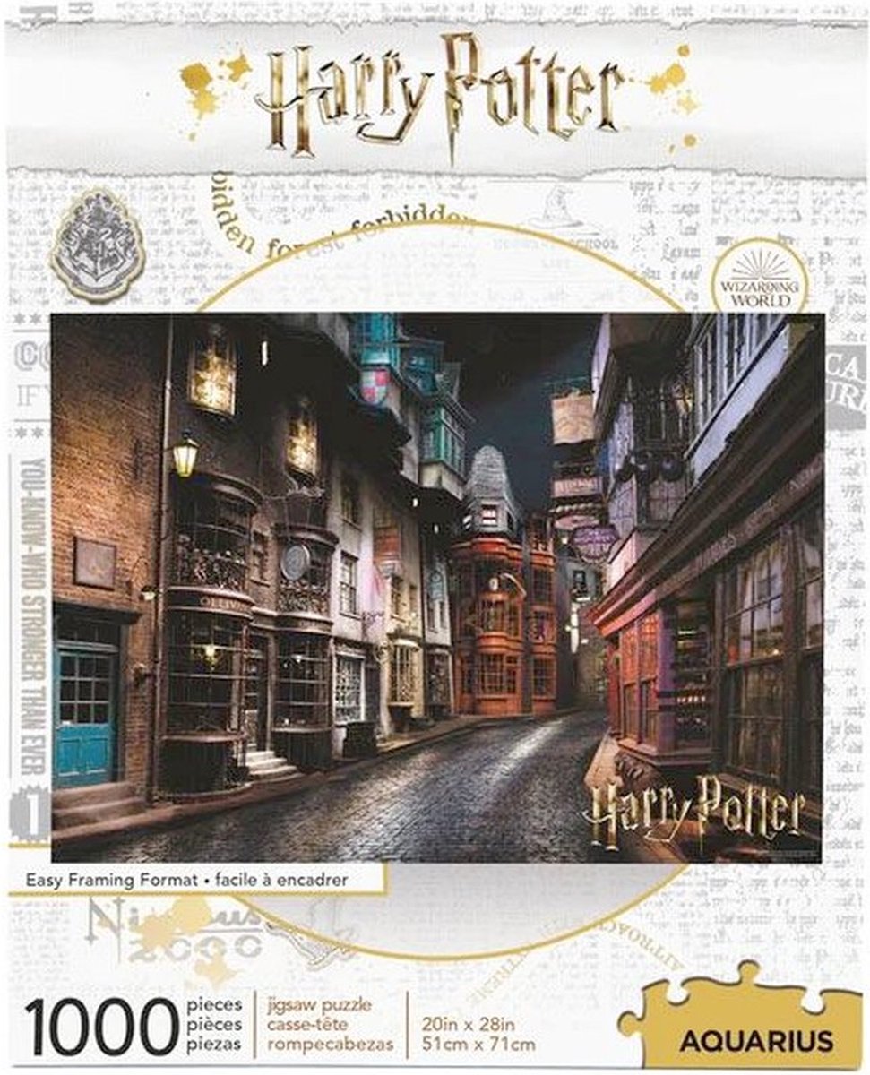 Aquarius harry potter - diagon alley (1000 pieces) puzzel - multicolours