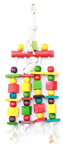 Happy pet speelgoed blok en kralen papegaai