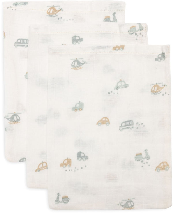 Jollein hydrofiel washandje 15x20cm on the go (3pack)