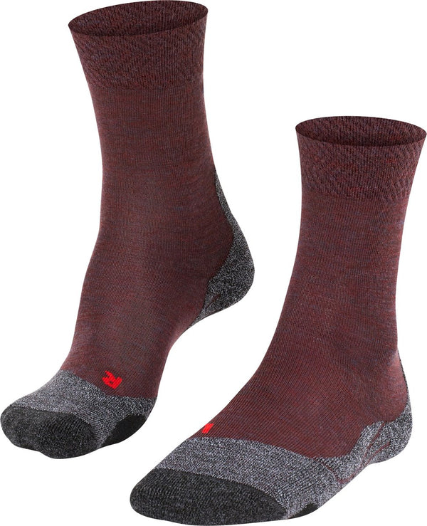 Falke tk2 melange anti-blaar dik wol functioneel materiaal wandelsokken dames rood - maat 41-42 41 42