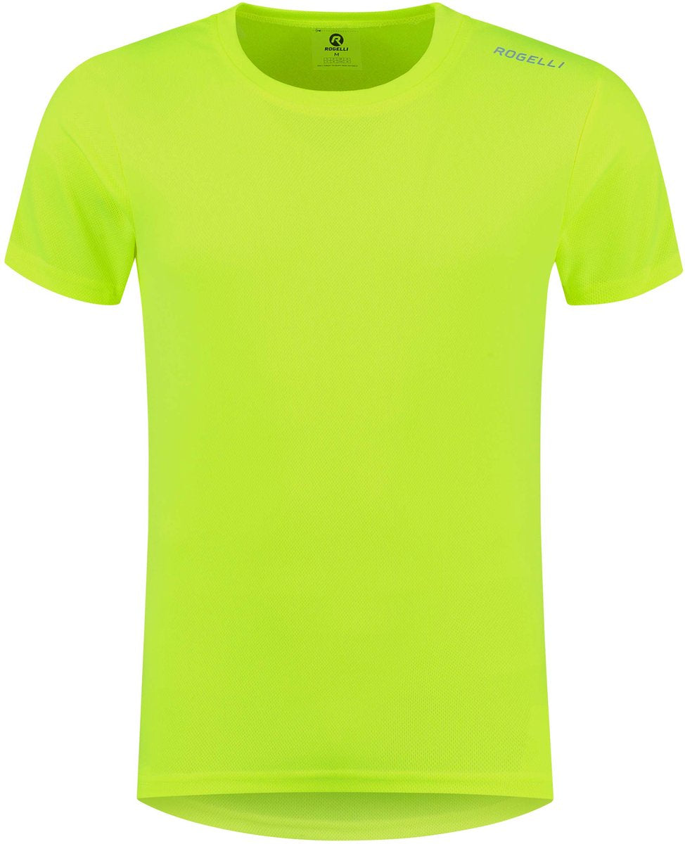 Rogelli promo hardloopshirt heren - korte mouwen - fluorgeel - xs