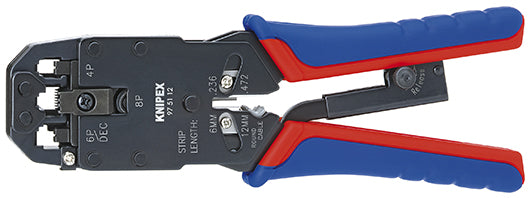 Knipex krimptang voor western-stekkers 975112 (blauw rood)