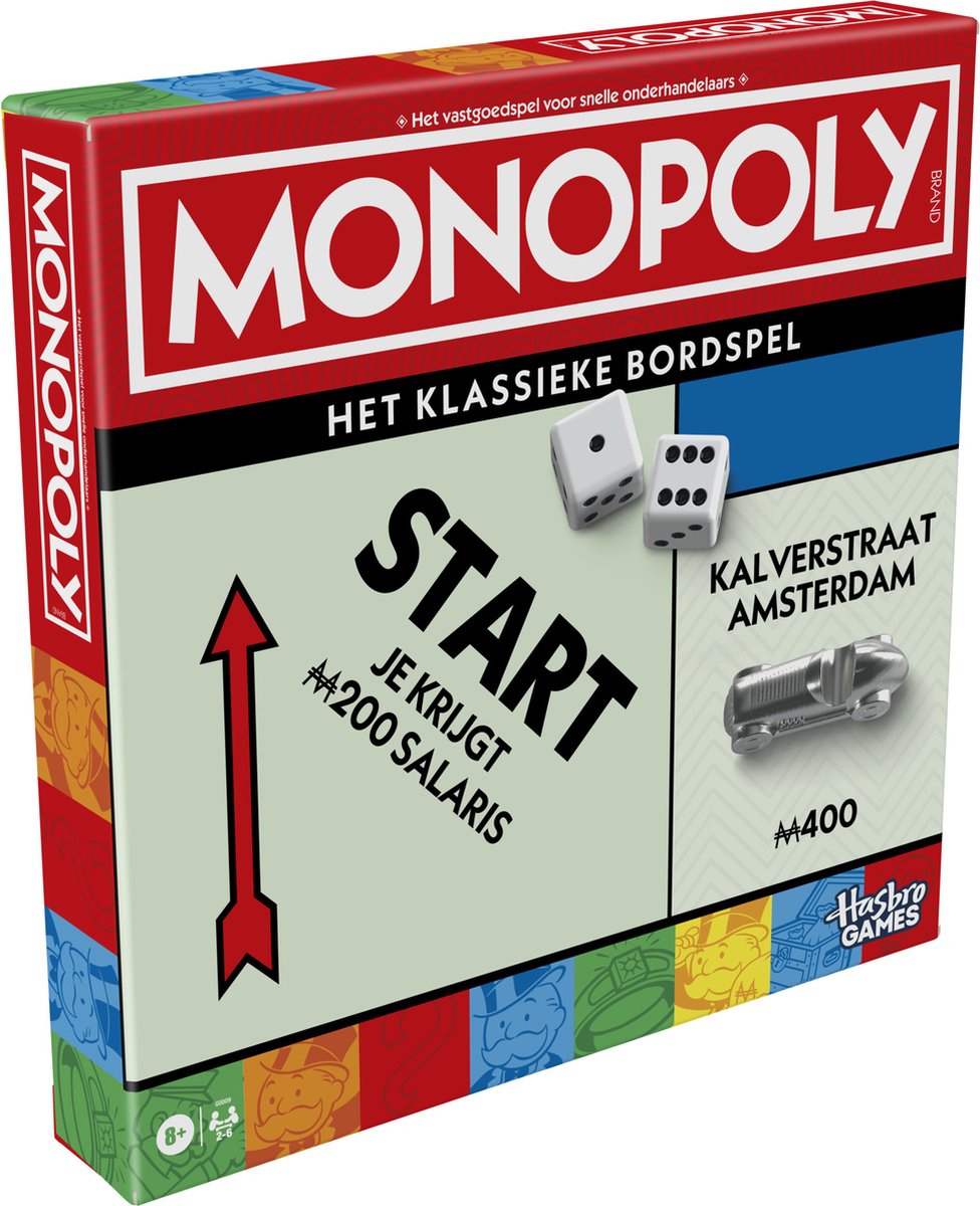 Monopoly classic bordspel vernieuwde editie - nl editie - gezelschapsspel