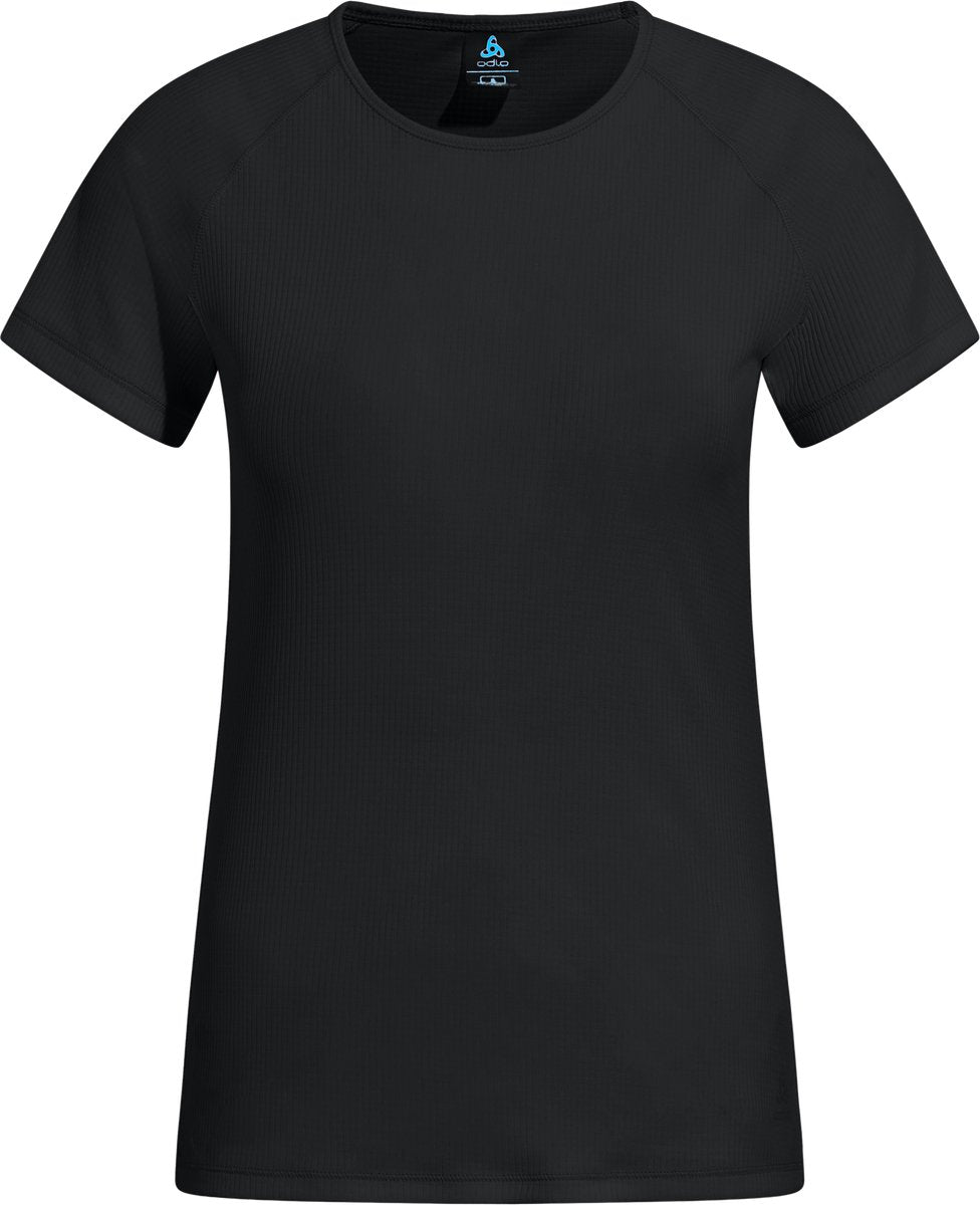 Odlo active light base layer shirt met ronde hals en korte mouwen - vrouwen - zwart - m