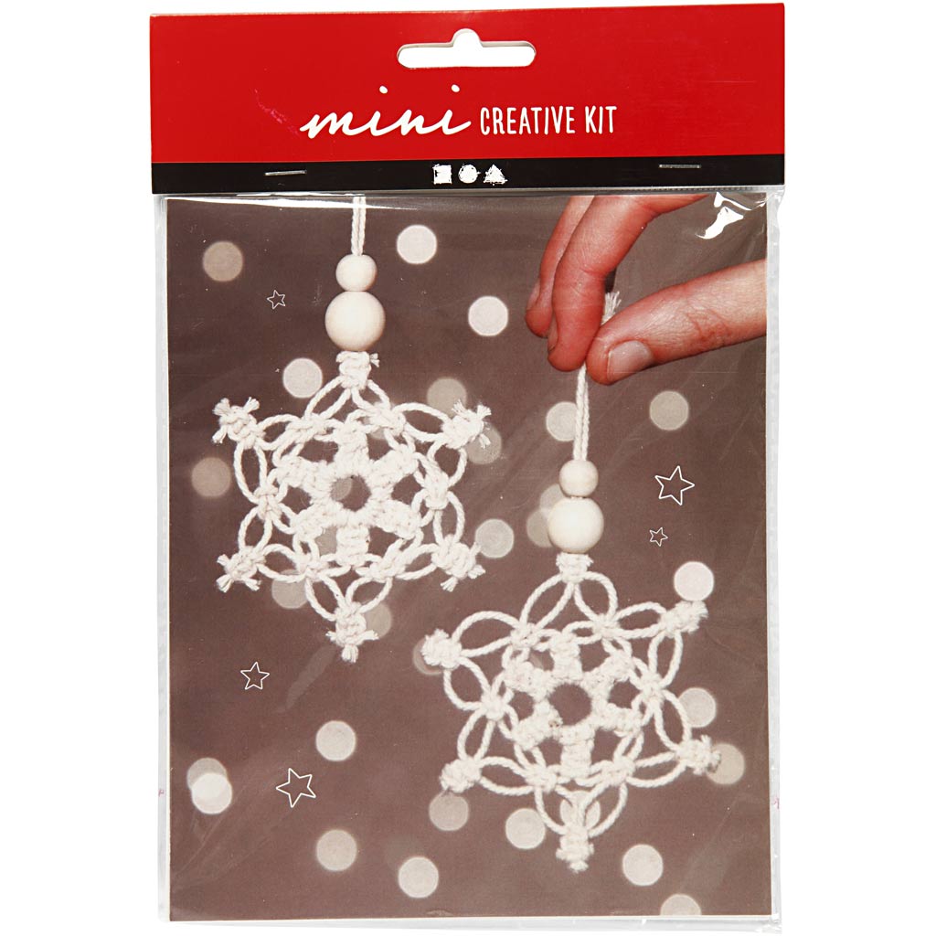 Mini Creatieve Kit Macrame Sneeuwvlok
