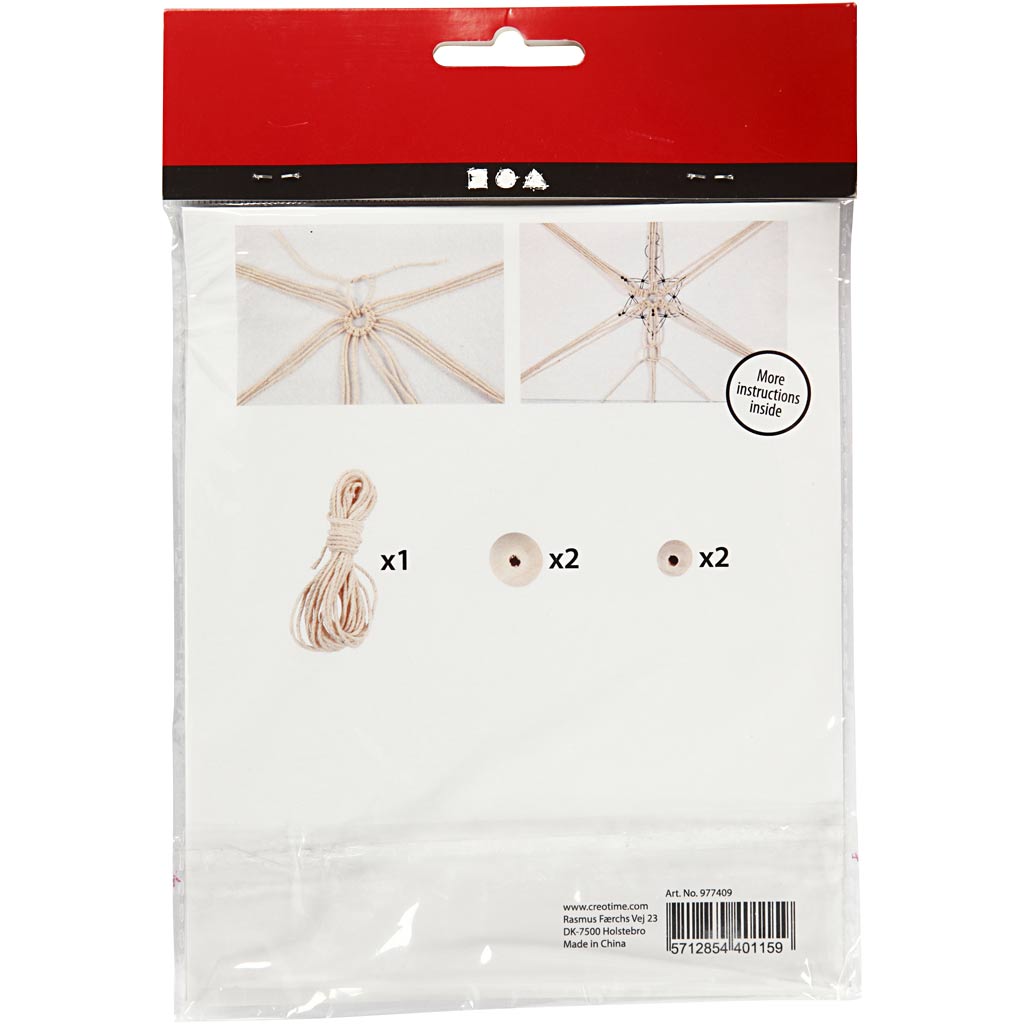 Mini Creatieve Kit Macrame Sneeuwvlok